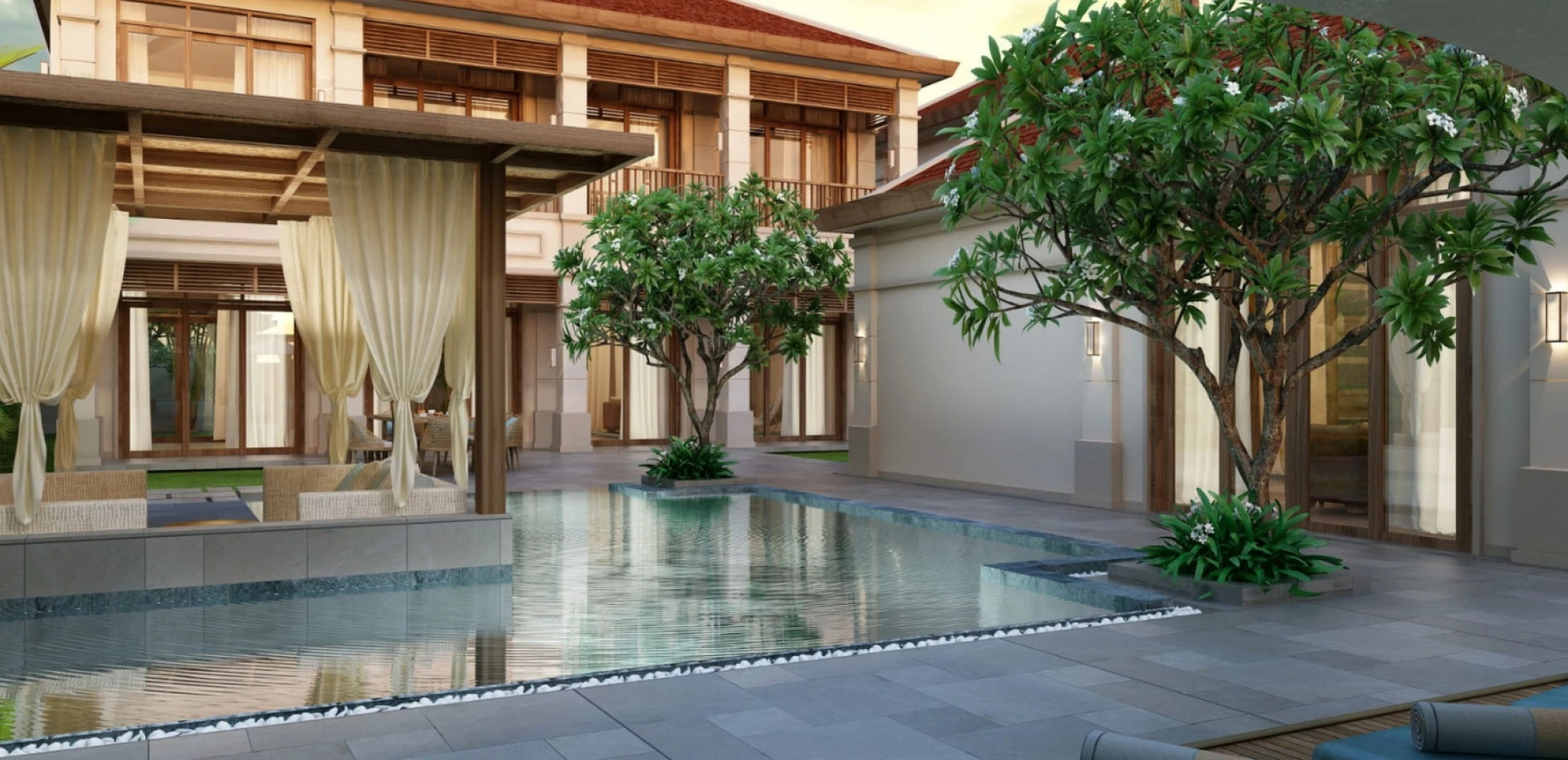 Hình ảnh phối cảnh biệt thự 4 phòng ngủ tại dự án Fusion Resort & Villas Đà Nẵng