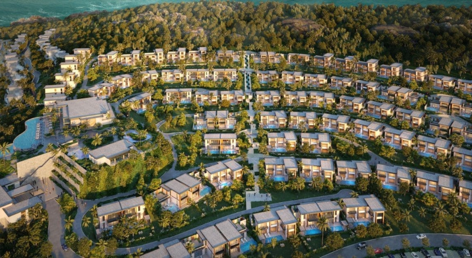 Phối cảnh biệt thự The Hill Vinh Hội với độ cao giật cấp