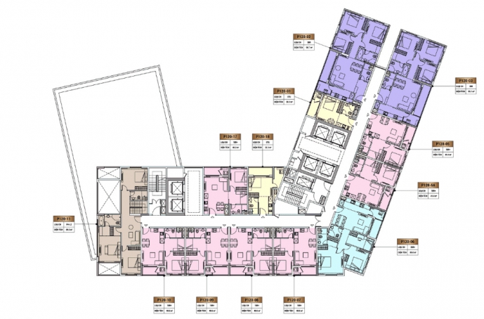 Layout các căn ở tầng 20, 22, 24 và 26