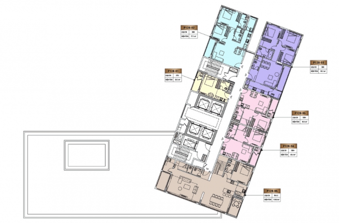Layout các căn ở tầng 28, 30 và 32