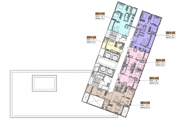 Layout các căn ở tầng 29, 31 và 33