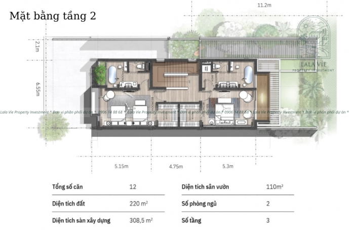 Mặt bằng tầng 2