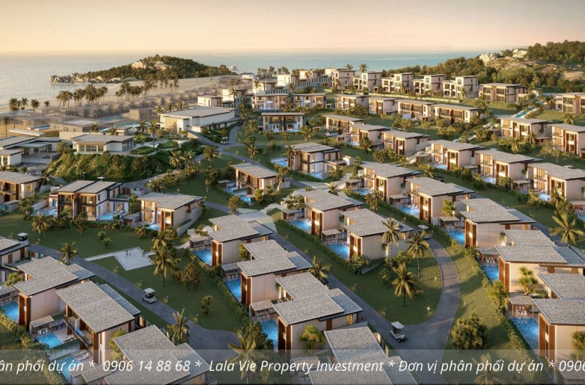 Các biệt thự The Hill được bố trí trải dài theo triền dốc, có căn nằm cao hơn 38m so với mực nước biển