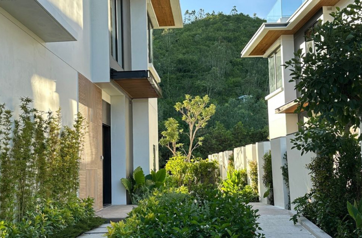 Không gian xung quanh dinh thự luôn ngập tràn ánh sáng tự nhiên và cây xanh