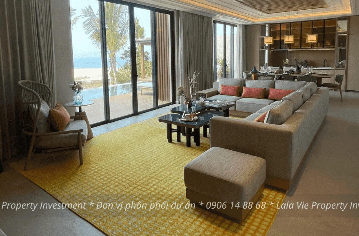 Khu vực phòng khách được thiết kế hiện đại và sang trọng