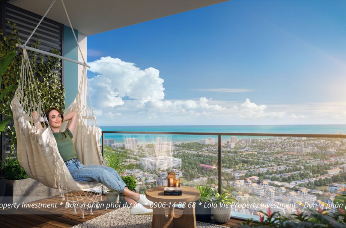 Phối cảnh ban công tòa The Panoma - Sun Cosmo Residence Da Nang