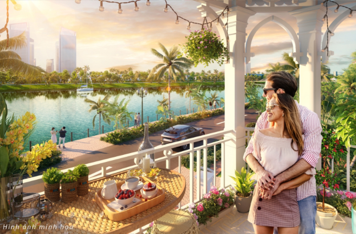 Phối cảnh không gian sống bên trong khu đô thị Sunneva Island Đà Nẵng