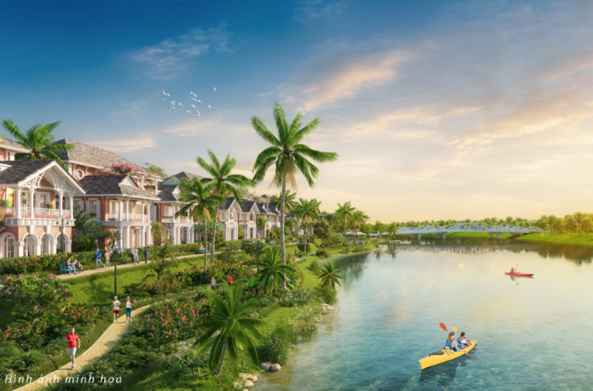 Phối cảnh không gian sống bên trong khu đô thị Sunneva Island Đà Nẵng