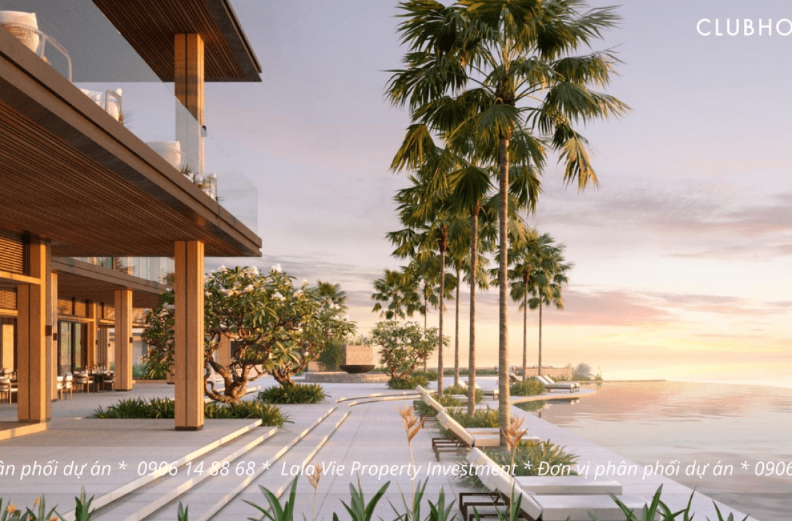 Phối cảnh khu vực Beach Club tại dự án The Hill Villas Vĩnh Hội