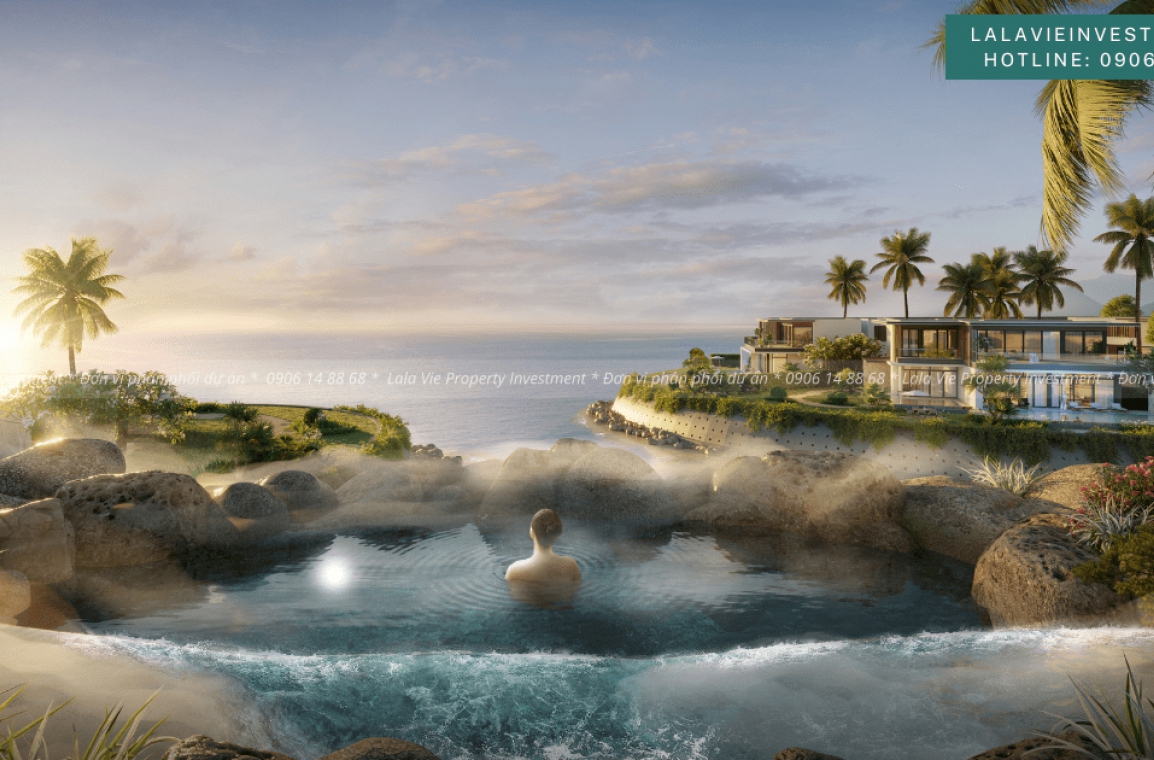 Phối cảnh khu vực hồ Lagoon tại Gran Melia Nha Trang