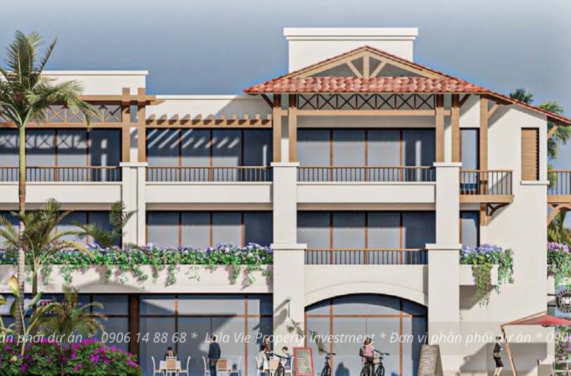 Phối cảnh shophouse 3 tầng tại dự án Sun Riva Vista