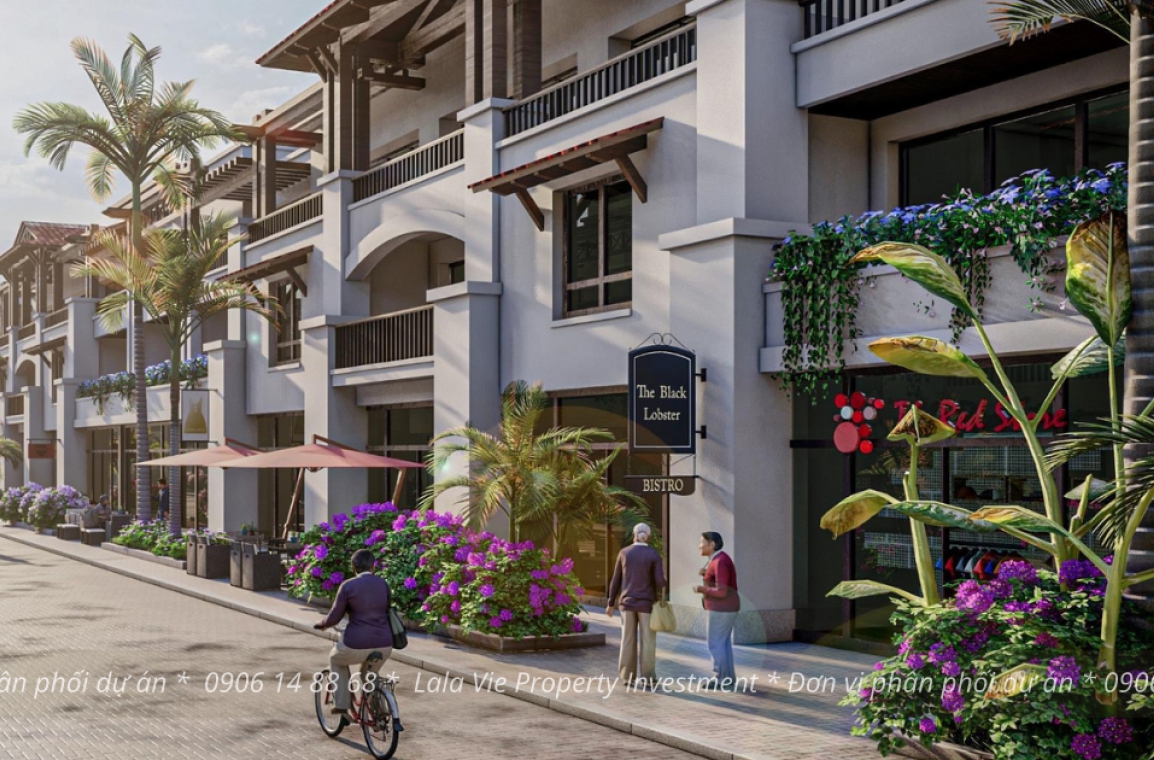 Phối cảnh shophouse 3 tầng tại dự án Sun Riva Vista