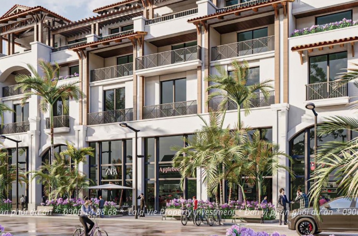 Phối cảnh shophouse 5 tầng tại dự án Sun Riva Vista