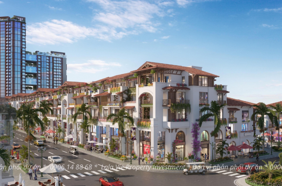 Phối cảnh shophouse tại dự án Sun Riva Vista