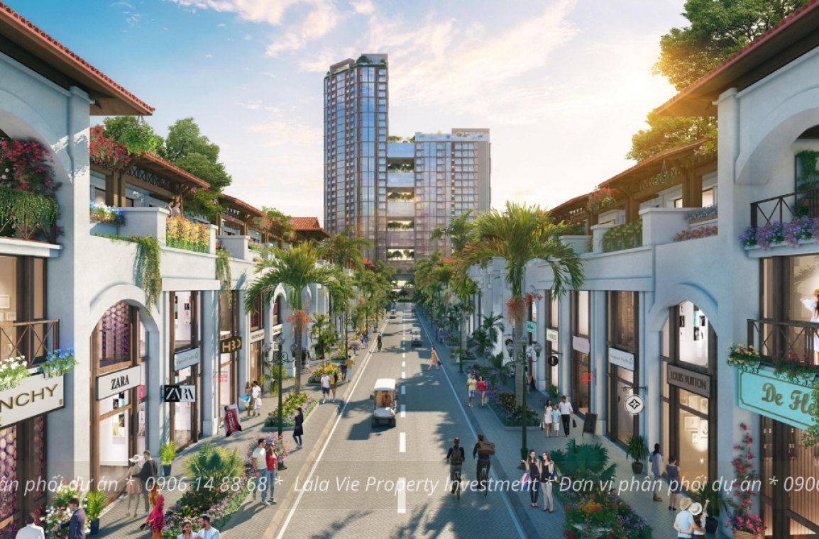 Phối cảnh shophouse tại dự án Sun Riva Vista