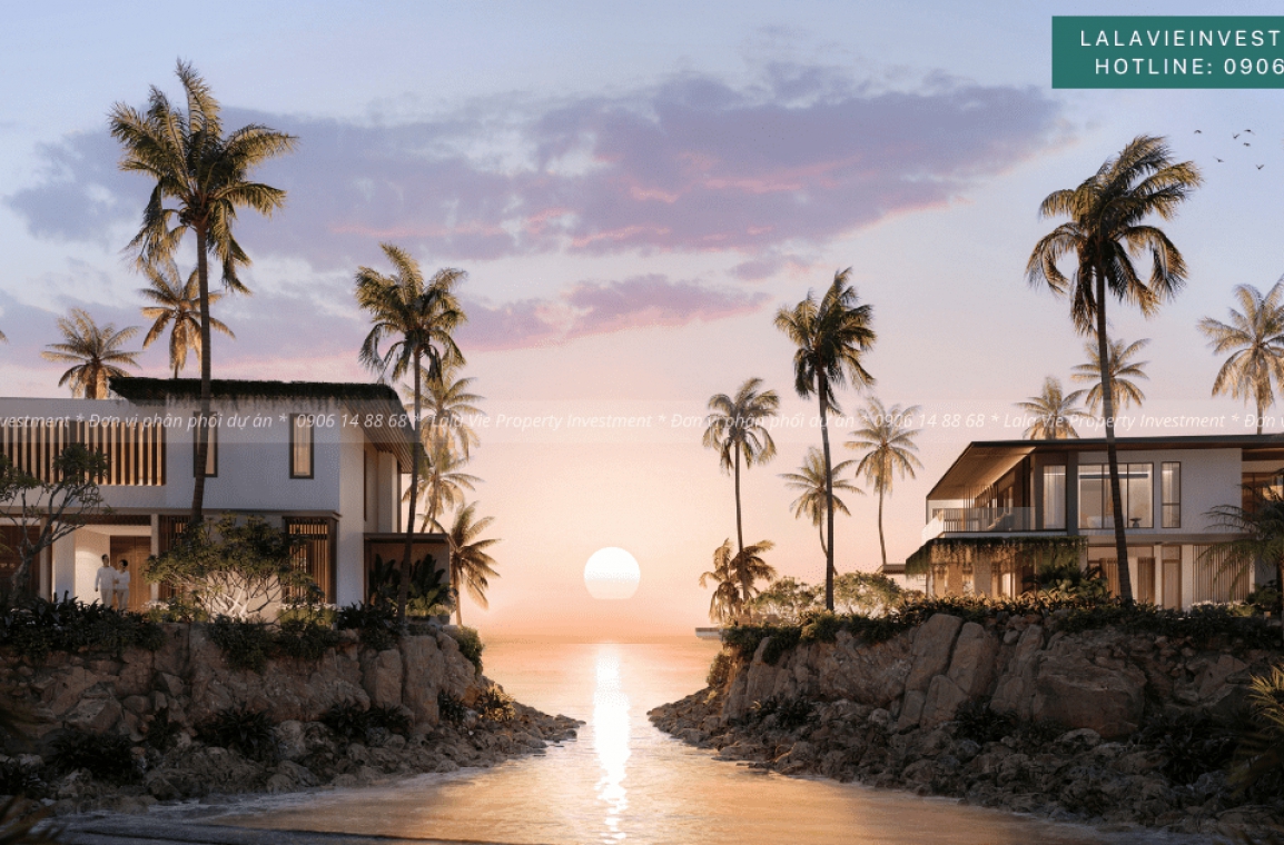 Phối cảnh tầm nhìn hướng ra biển tại dinh thự Pacific Lagoon