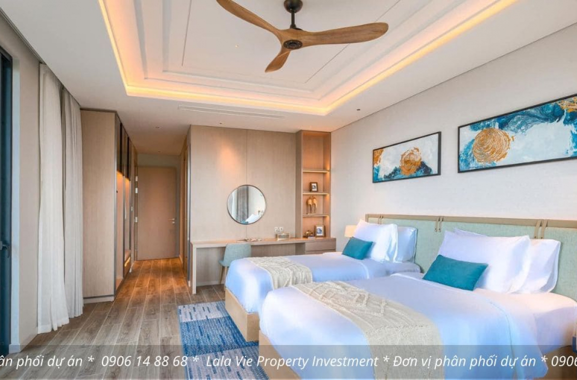 Phòng ngủ tại nhà mẫu dự án The Hill Villas Vĩnh Hội Quy Nhơn