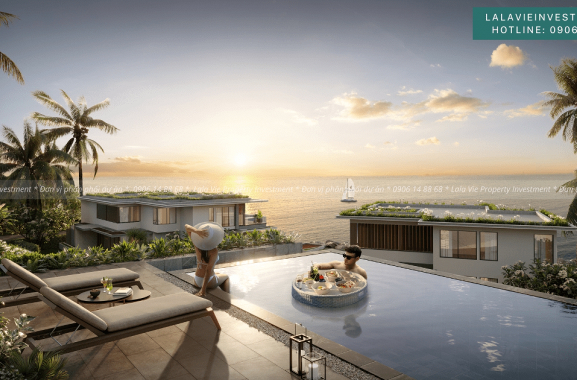 Tầm nhìn hướng ra biển tại dinh thự Signature thuộc dự án Gran Melia Nha Trang