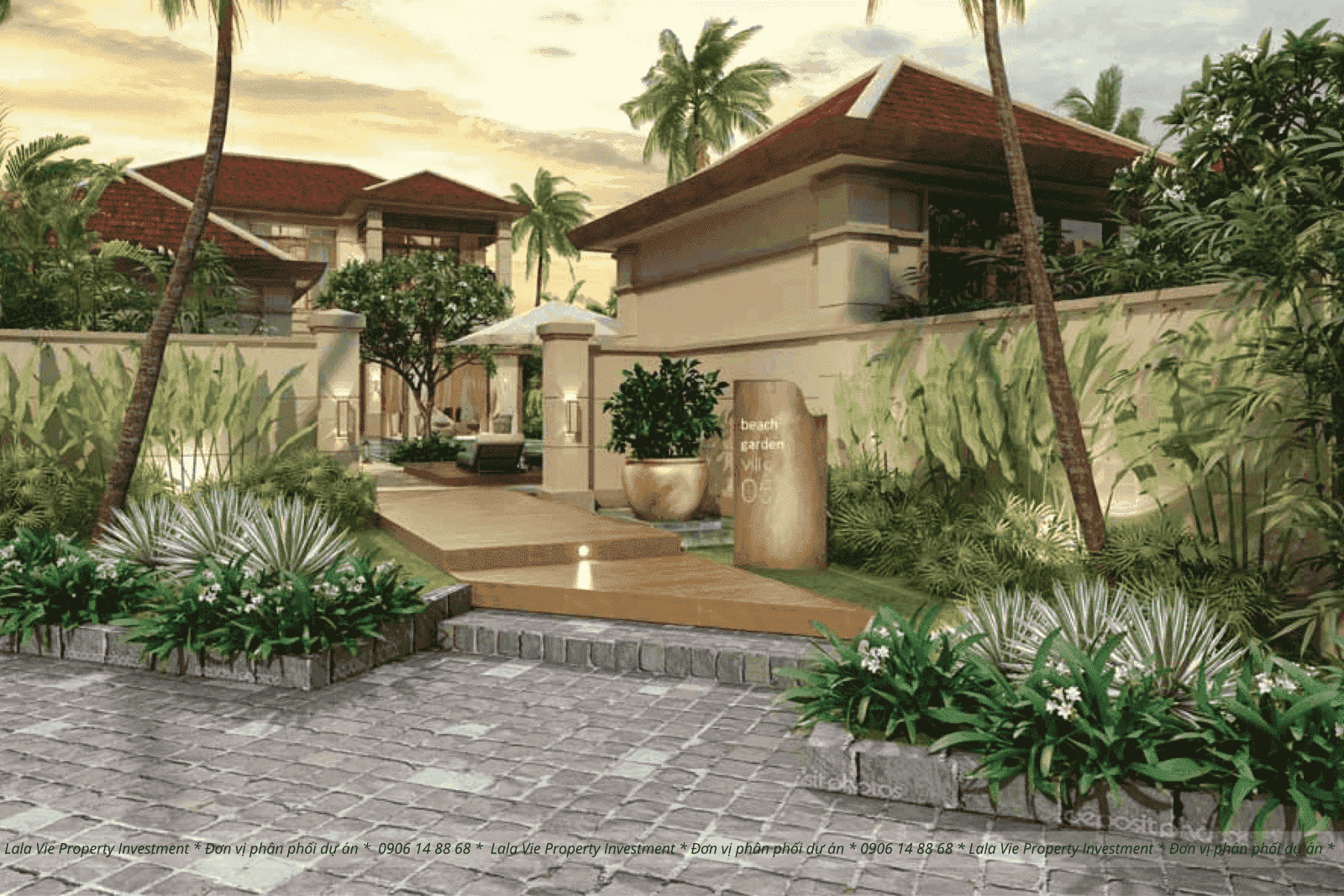 Phối cảnh biệt thự 3 phòng ngủ tại dự án Fusion Resort & Villas Đà Nẵng