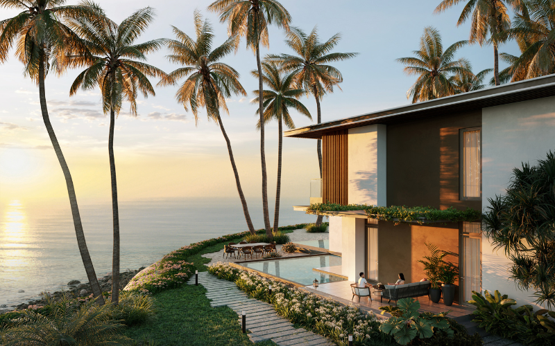 Dinh thự Gran Melia Nha Trang đều sở hữu vị trí ngắm hoàng hôn siêu đẹp