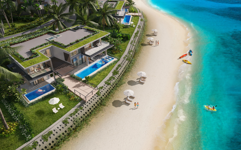 Phối cảnh dinh thự mặt biển The Coral tại dự án Gran Melia Nha Trang