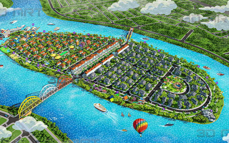 Bản đồ tiện ích tại dự án biệt thự Sunneva Island Đà Nẵng