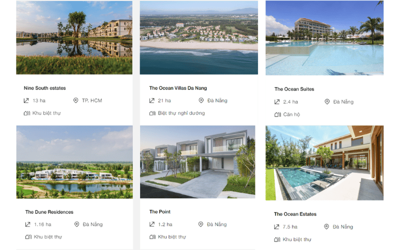 Những dự án tiêu biểu của Vinaliving