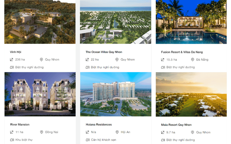 Những dự án tiêu biểu của Vinaliving