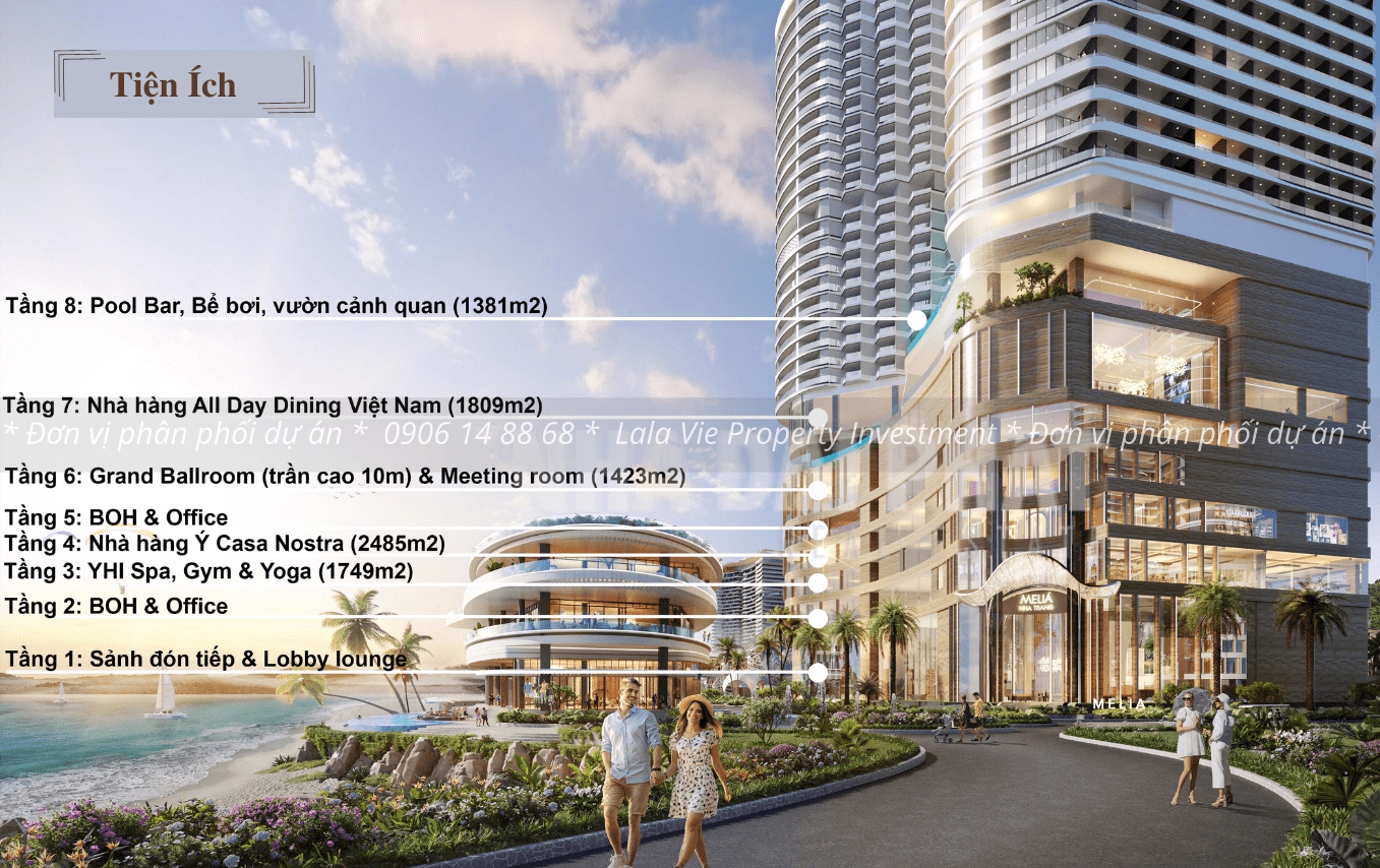 Mặt bằng tiện ích dự án căn hộ Melia Nha Trang