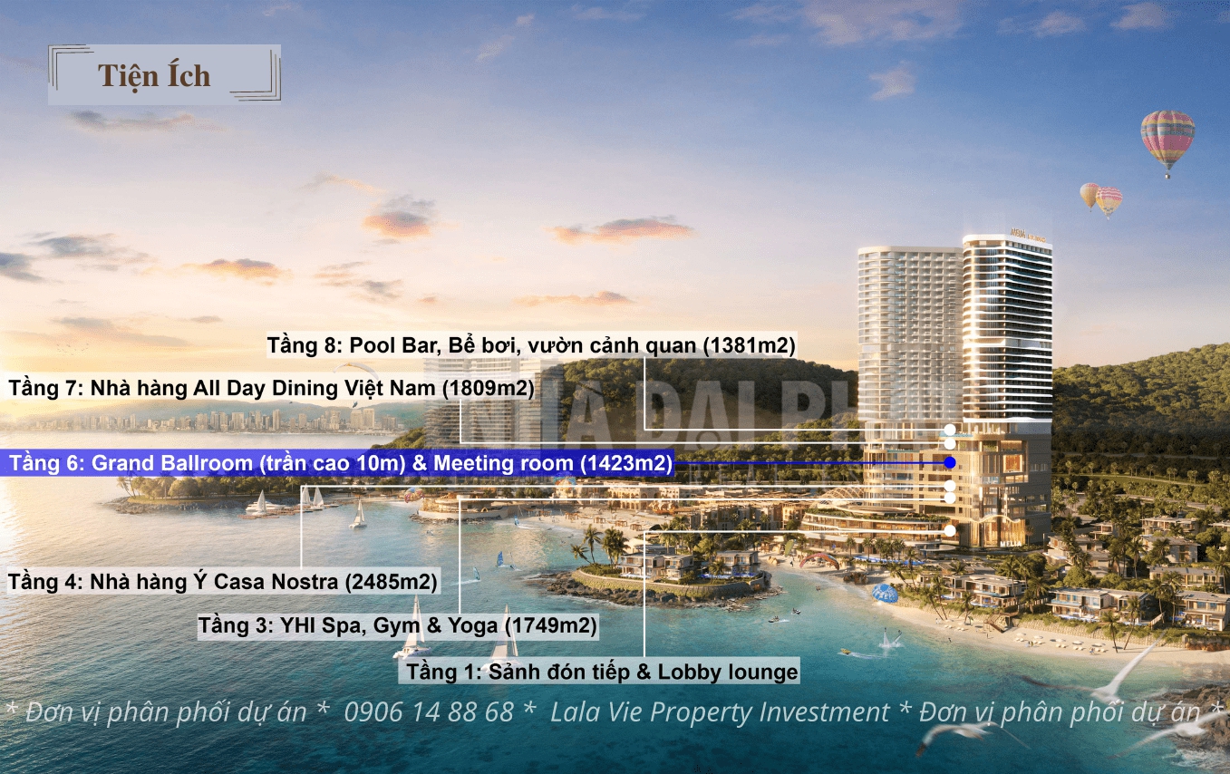 Mặt bằng tiện ích dự án căn hộ Melia Nha Trang