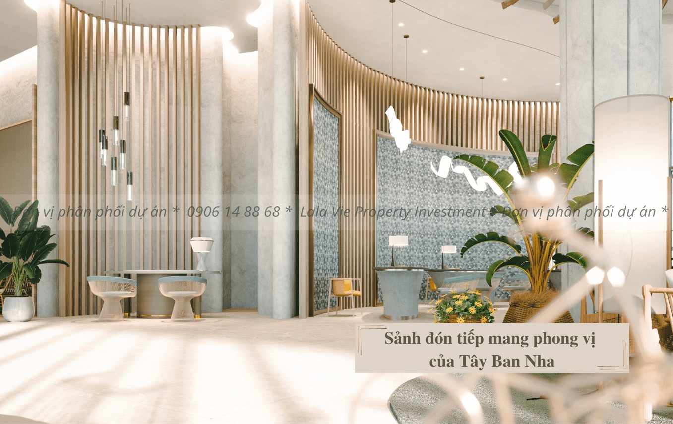 Sảnh tiếp đón mang đậm nét Tây Ban Nha